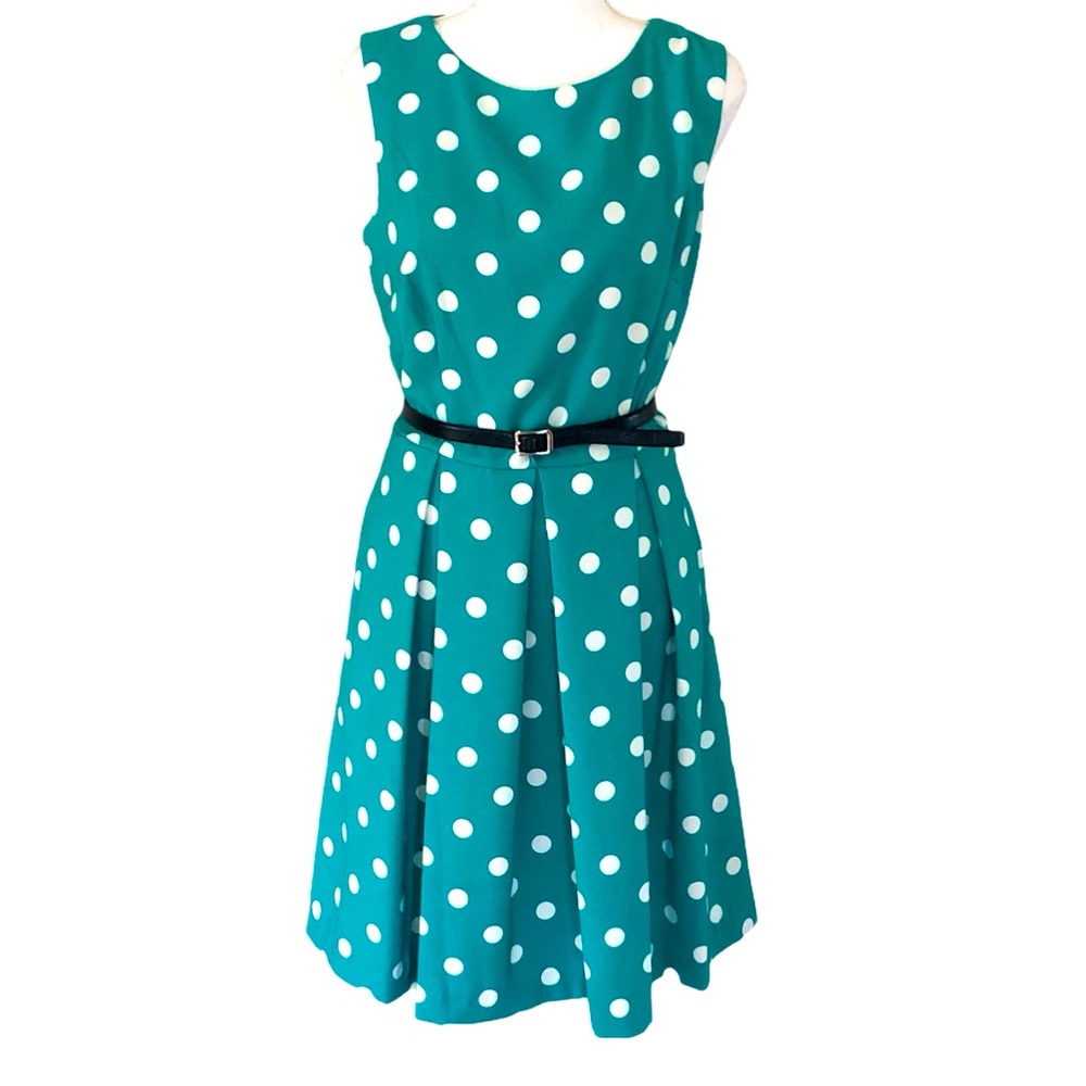 VINTAGE R&K Polka Dot Sheath Dress Size 10